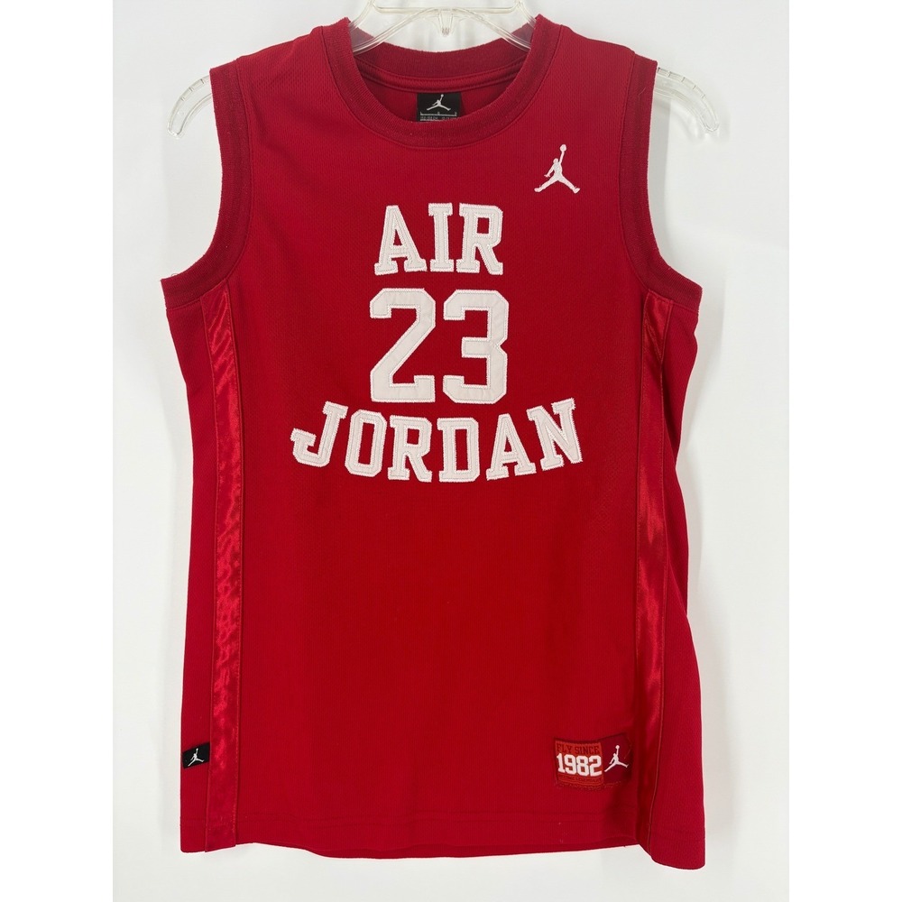 Air Jordan 23 Basketball Jersey Red Youth Kids Sleeveless Top‎